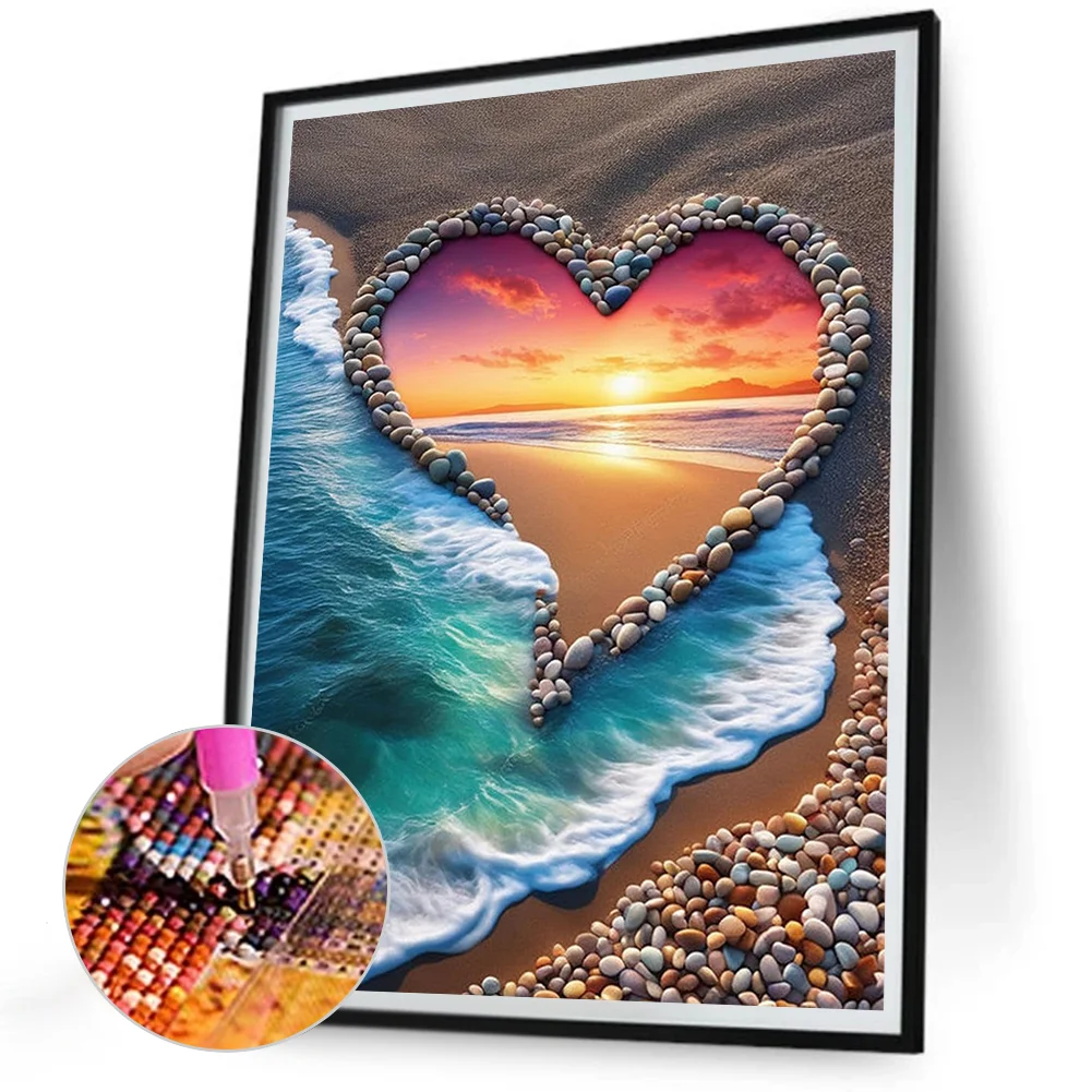 Diamond Painting - Full Round Drill - Beach(Canvas|30*40cm)