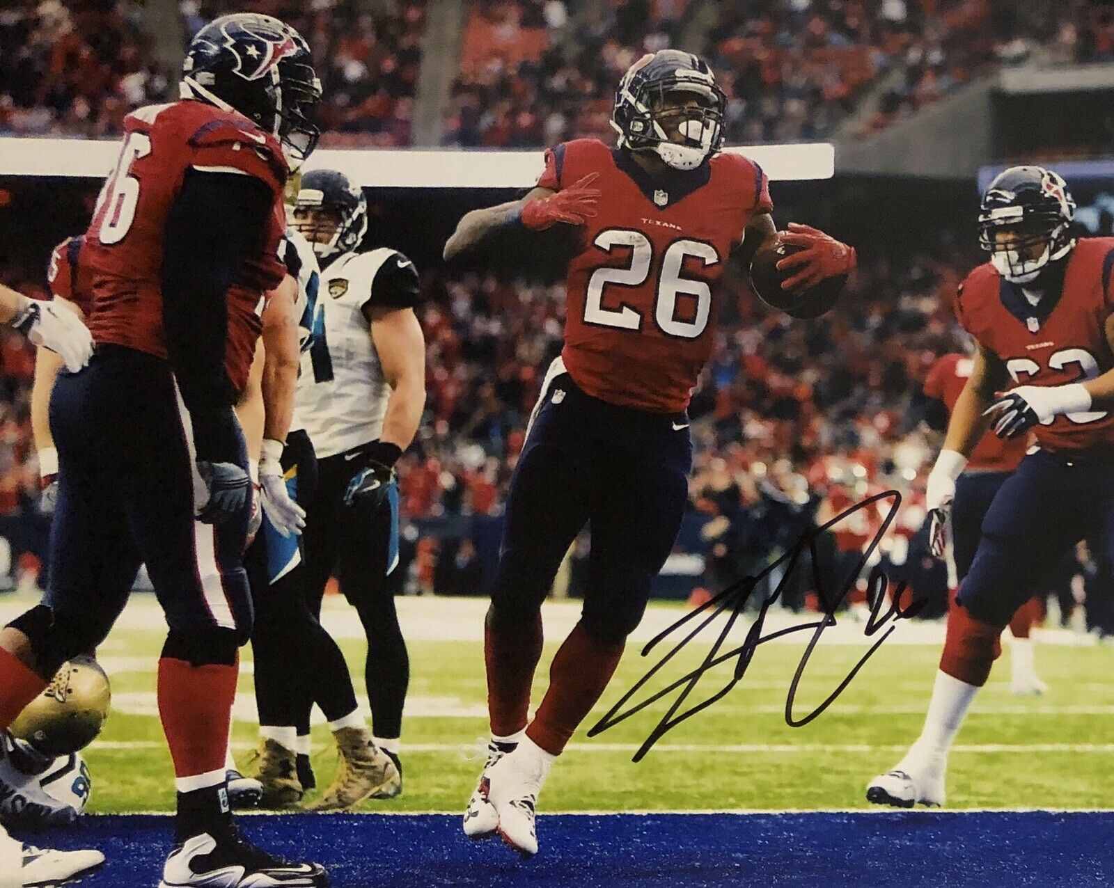 Lamar Miller Signed Autographed Houston Texans 8x10 Photo Poster painting Pro Bowl Coa