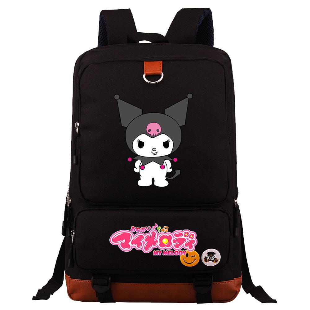 Mayoulove Kuromi Backpack Lightweight Design with Adjustable Straps for School Use-Mayoulove