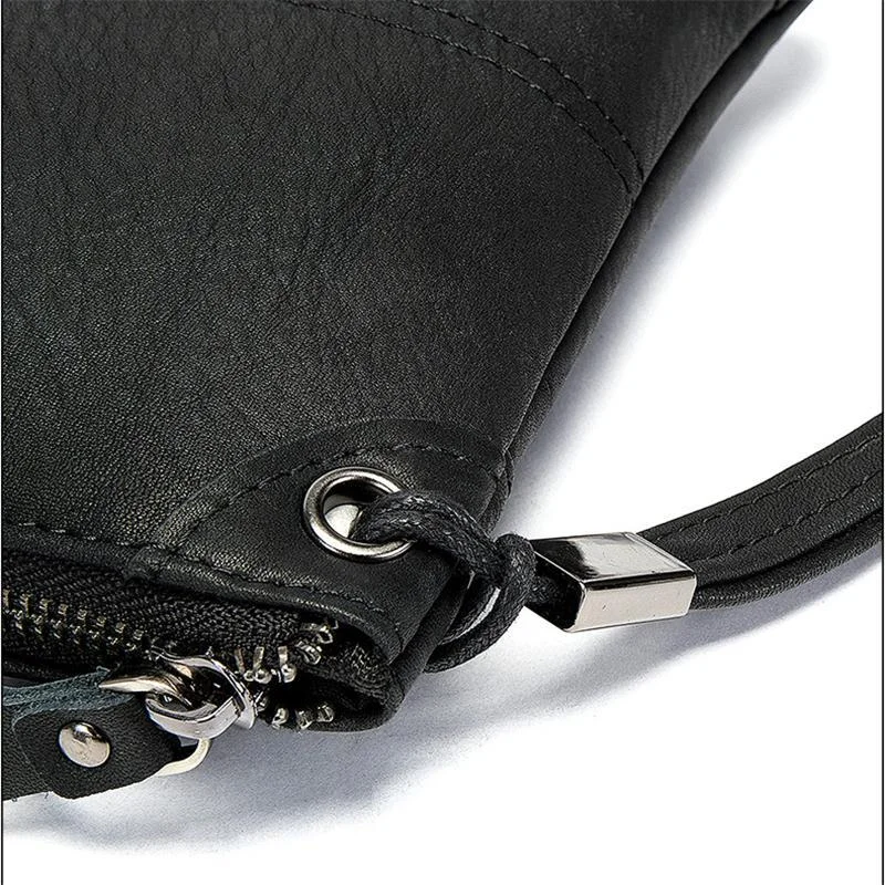 Fine Stitching Genuine Leather Single Handle-Top Zip Fastening Business Handbags