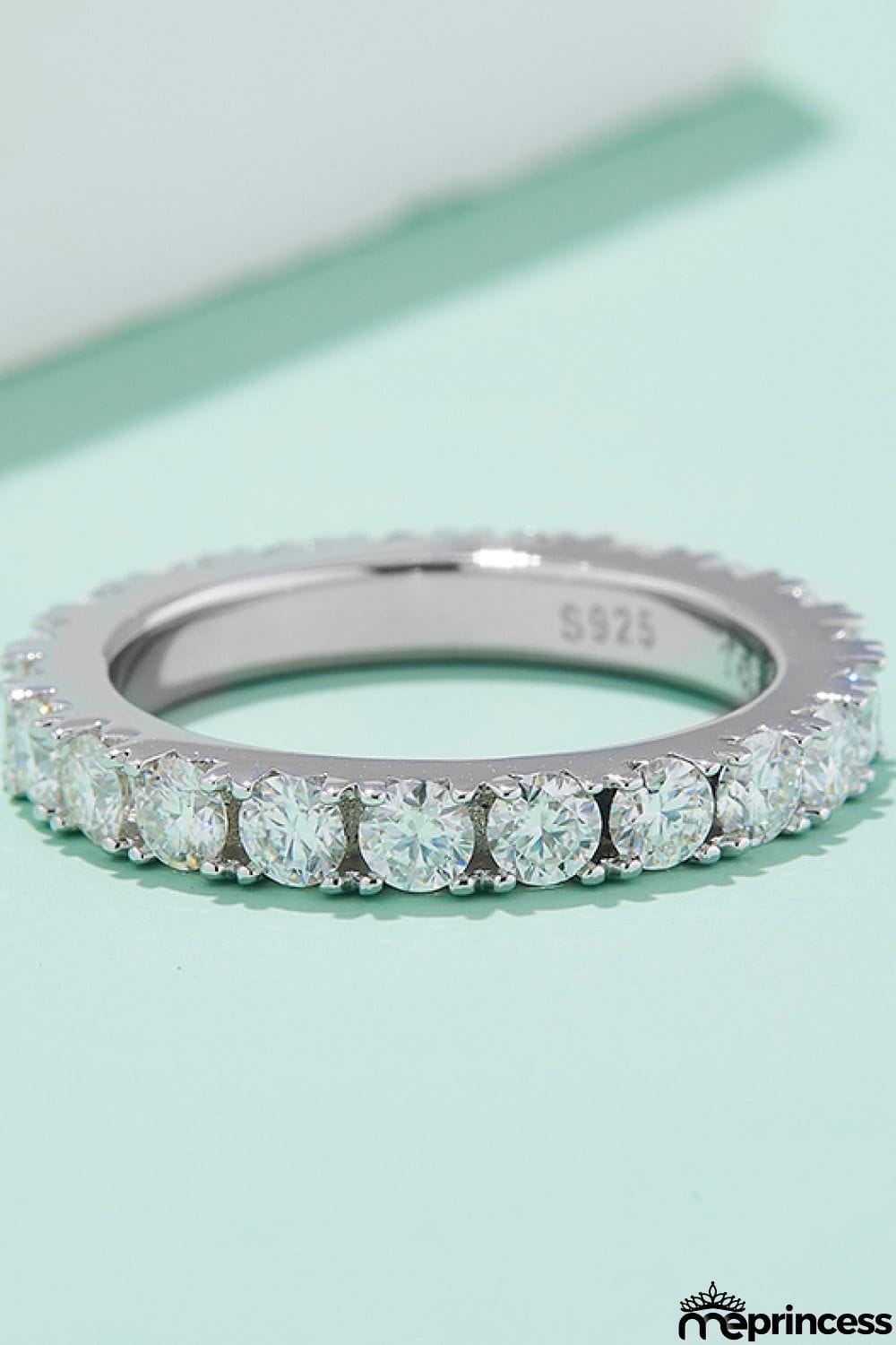 2.3 Carat Moissanite 925 Sterling Silver Eternity Ring
