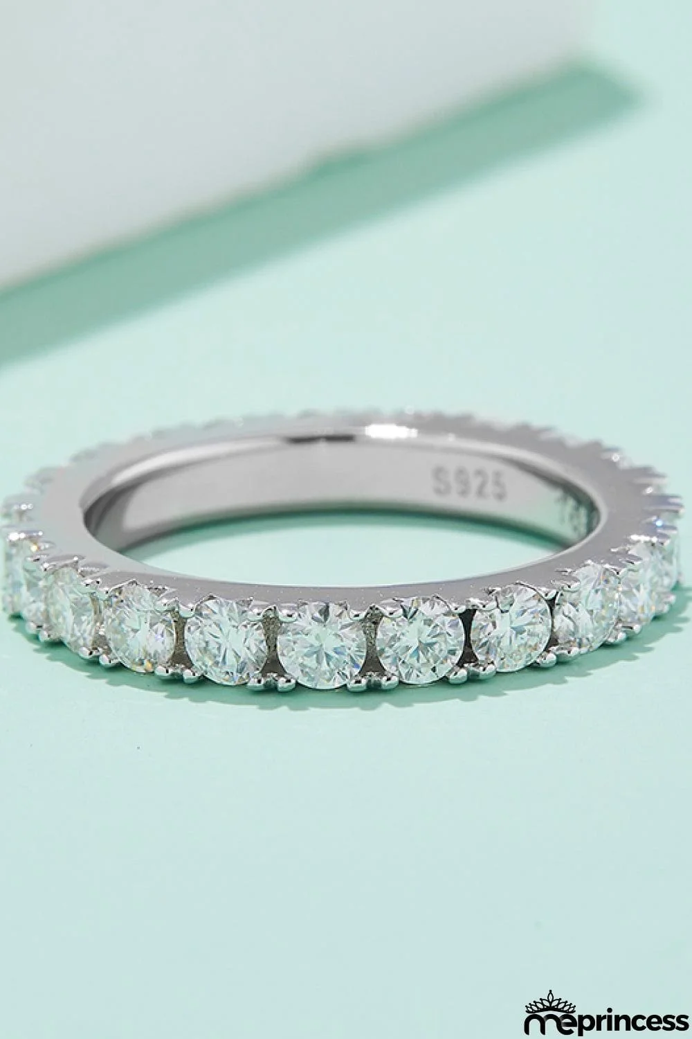2.3 Carat Moissanite 925 Sterling Silver Eternity Ring