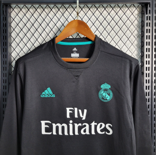 Retro 17/18 Real Madrid Third Away Long Sleeve Football Shirt Thai Quality
