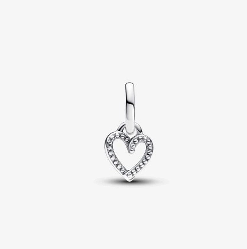 Minimalist Heart Shape Sterling Silver Plating Hollow Out Charms Jewelry Accessories
