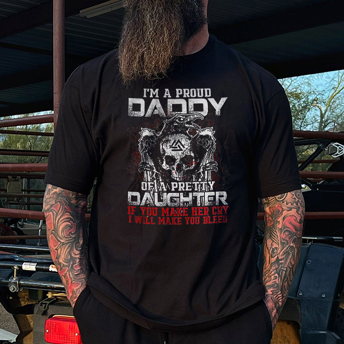 Livereid I'm A Proud Daddy Of A Pretty Daughter Print Men's T-shirt - Livereid