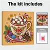 25x25cm DIY Pearl Painting Kit with Frame Self-Adhesive Canvas