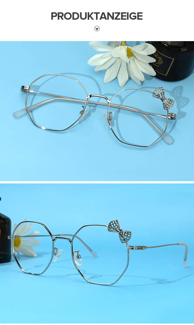 Kaitlyn Silber Geometrisch Brille