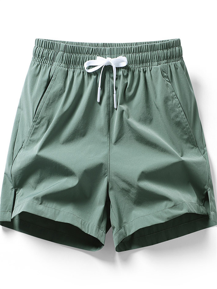 Men's Summer New Three Pants Ice Silk Quick Dry Beach Pants Shorts