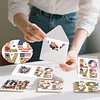 6pcs Diamond Painting Love Independence Day Greeting Card with Envelope for Family Friends Holiday Gift Congratulations