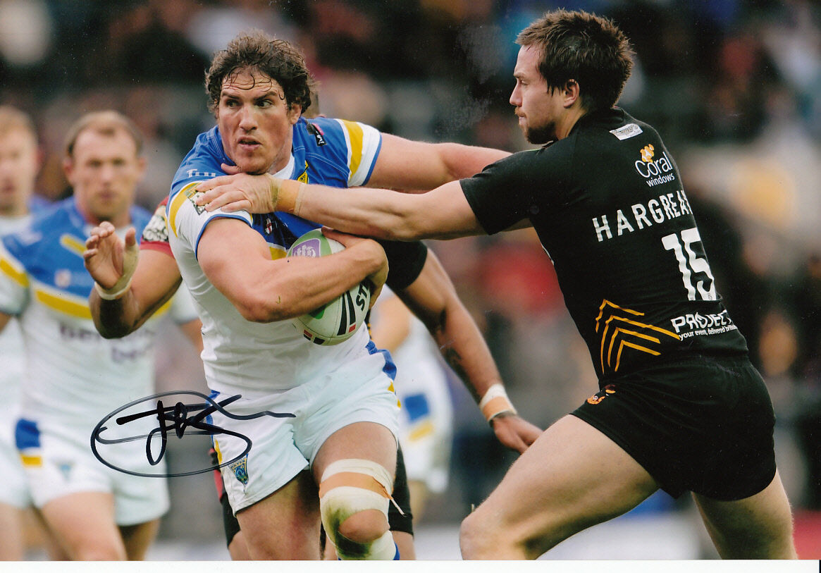 Warrington Wolves Hand Signed Ben Harrison 12x8 Photo Poster painting.