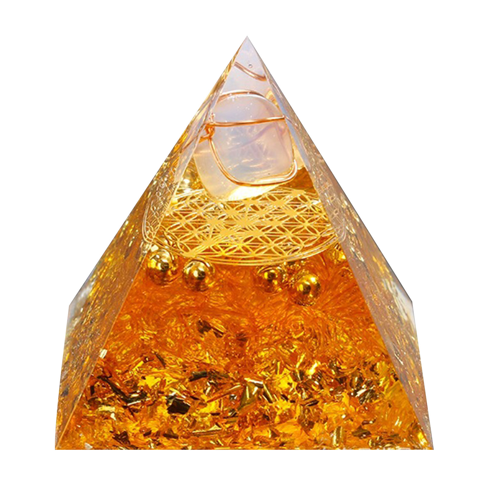 

6cm Natural Orgonite Pyramid Chakra, 501 Original