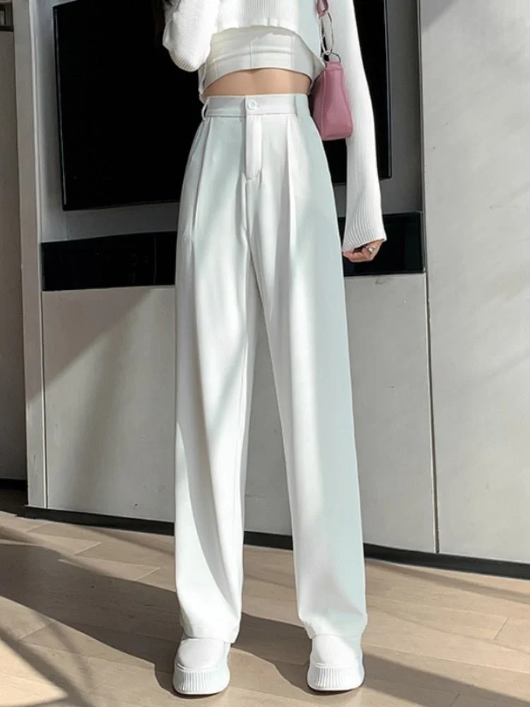 Casual High Waist Loose Wide Leg Pants