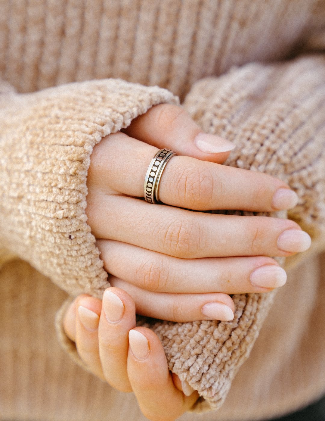 Lunar Spinning Anxiety Ring