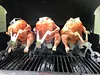 American Motorcycle Beer can chicken stand- BBQ, Grill or oven roasting, portable grilling gift.