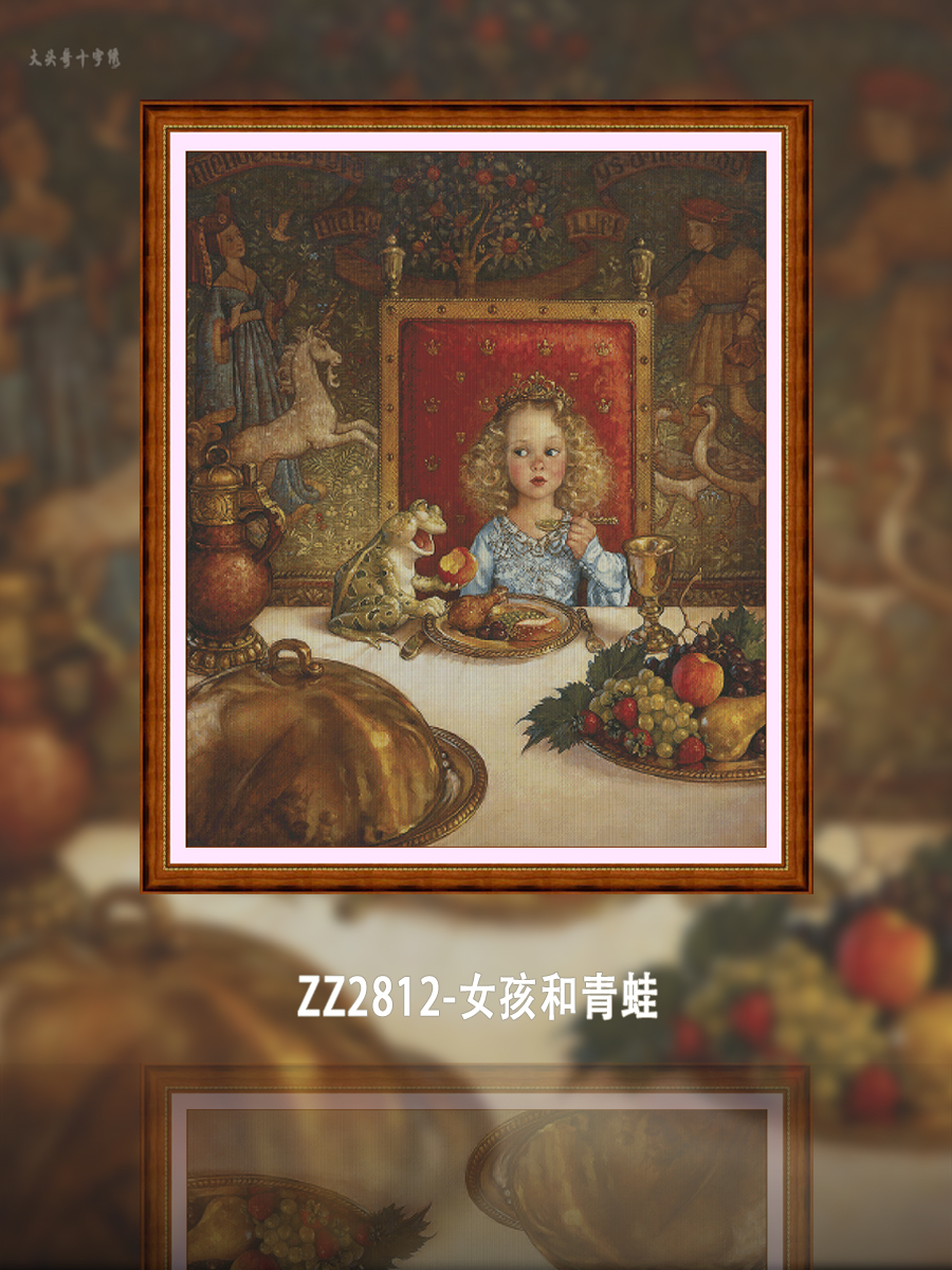[ZZ2812-Girl and Frog] Ten Painting Fairy Cross Stitch