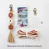Daisy Flower Keychain Making Kits with Instruction Macrame Keychain Kit DIY Macrame Kits for Beginners Adults Handbags DIY Ornament Decor