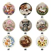 Animal DIY Stamped Embroidery Starter Kit for Beginners Adults Craft Lovers Gift Cross Stitch Kit with Embroidery Hoop 29x29cm