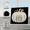 (25x25cm)DIY Pearl Painting Pumpkin Framed Handmade Pearl Material Art Kit Living Room Decor