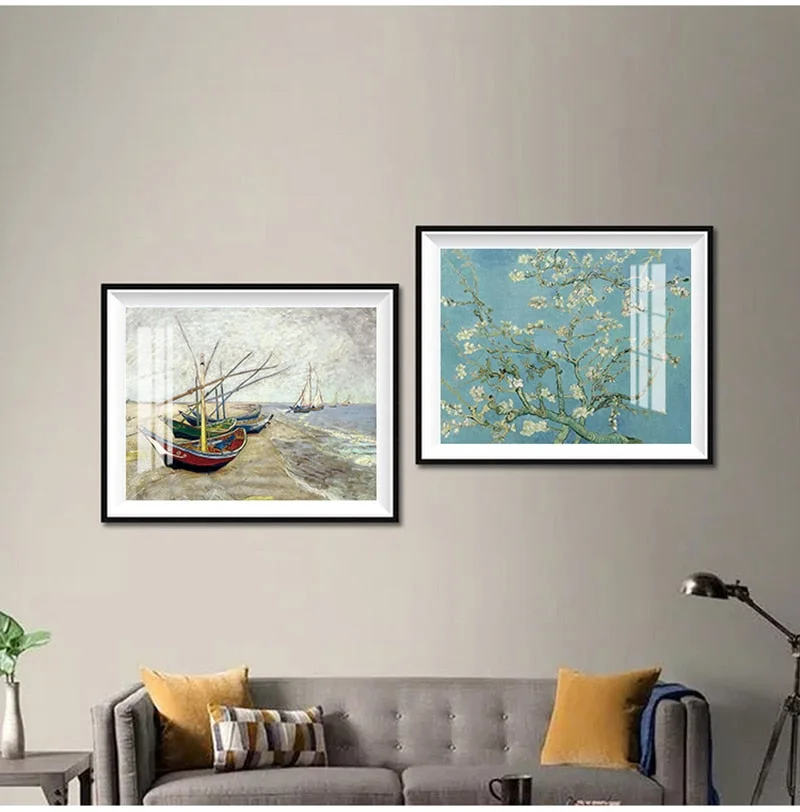 Van Gogh Oil Painting Works Sunflower Apricot Abstract A4 A3 A2 Canvas Art Print Poster Picture Wall House Decoration Murals