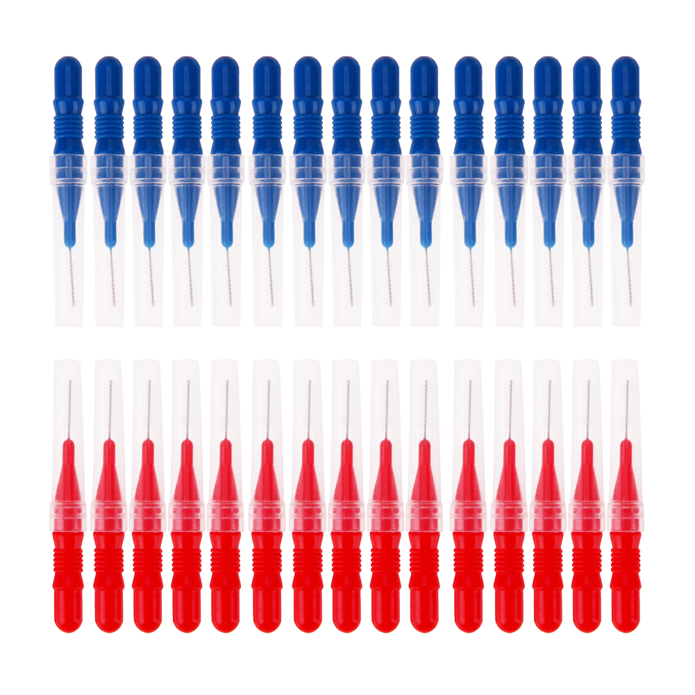 

30pcs Tooth Flossing Head Hygiene Dental Plastic Interdental Brush Toothpic, 501 Original