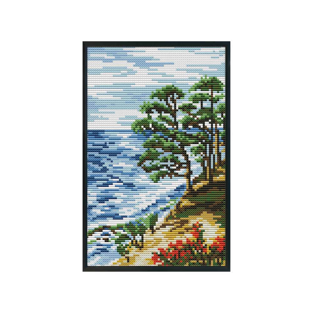

Riverside view - 14CT Stamped Cross Stitch - 17*27cm, 501 Original