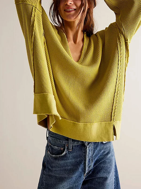 Casual Loose Simple Daily Women's Tops