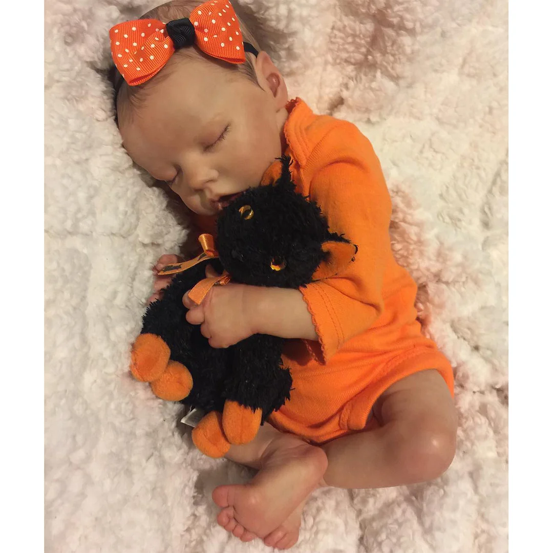 [🎃Halloween Sale] 17'' Truly Touch Real Reborn Baby Sleeping Doll Named Noelle