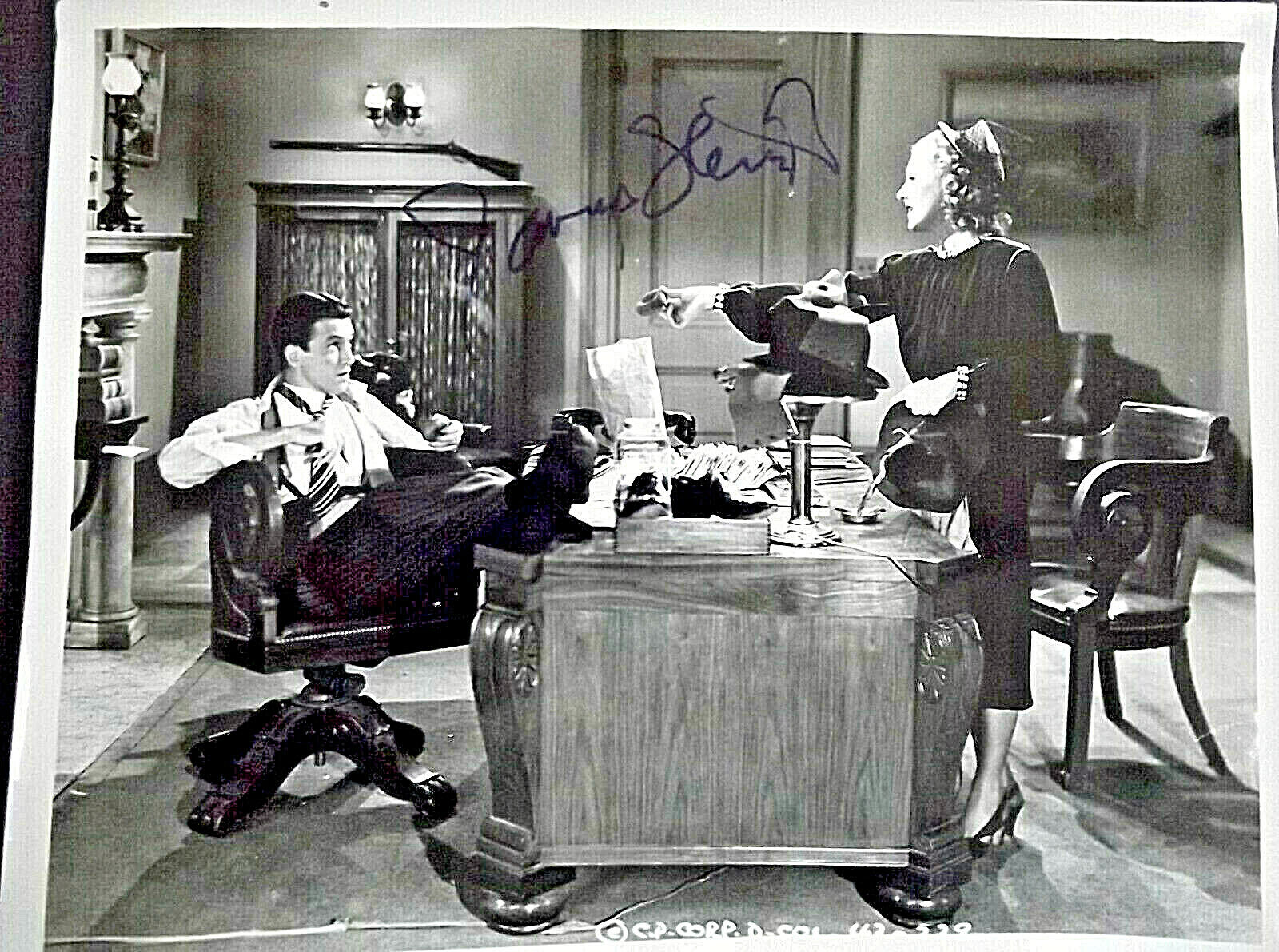 JAMES STEWART: (MR.SMITH GOES TO WASHINGTON) ORIGINAL AUTOGRAPH Photo Poster painting