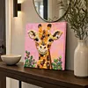 DIY Pre-Framed Giraffe Button Art Canvas Kit