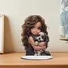 Diamond Painting Acrylic Little Girl Tabletop Ornament Kit for Home Office Decor