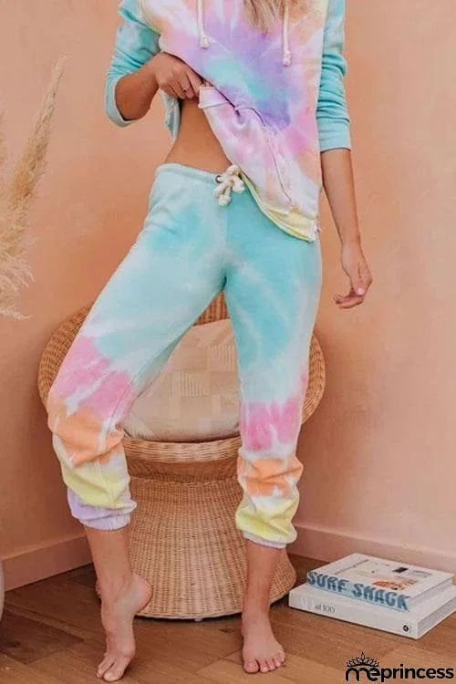 Tie Dye Flower Casual Pants