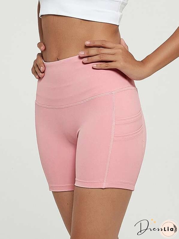 Wide Waistband Sports Biker Shorts