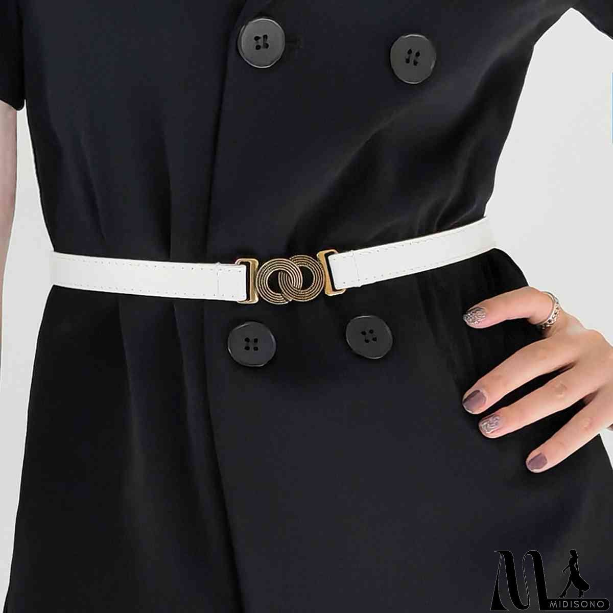 MidiSono - Alloy Buckle PU Belt
