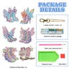 6pcs Fairy Shoes Double Sided Special Shape Diamond Painting Keychains