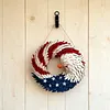 American Eagle Flag Patriotic Wreath 2026 USA 250 Decorations 250th Anniversary Eagle Wreath for 4th of July for Front Door Wall Party Holiday Decoration