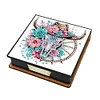 Flower Cow Leather Diamond Painting Notecard Box Contains 150 Sheets of Paper