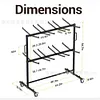 [US Local Warehouse] Folding Chair Rack with Locking Rubber Wheels Folding Chair Cart 88 Lbs Capacity Chairs Storage Dolly for Weddings & Events