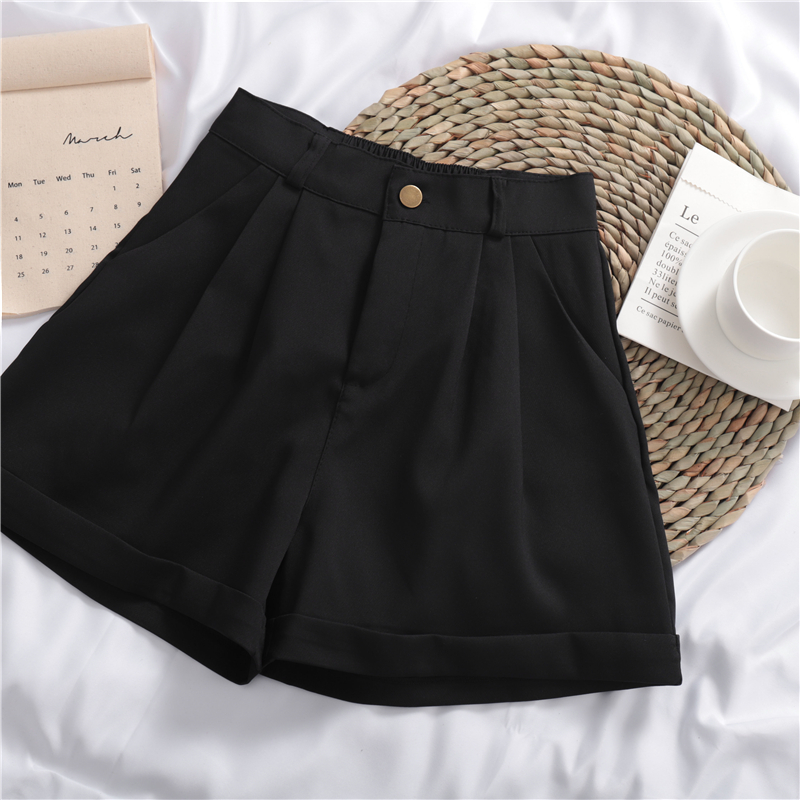 KOREAN CHIC HIGH WAIST SUIT SHORTS