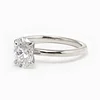 18K Yellow Gold 1.5ct Oval Cut Lab Diamond 4 Claw Prongs Solitaire Ring