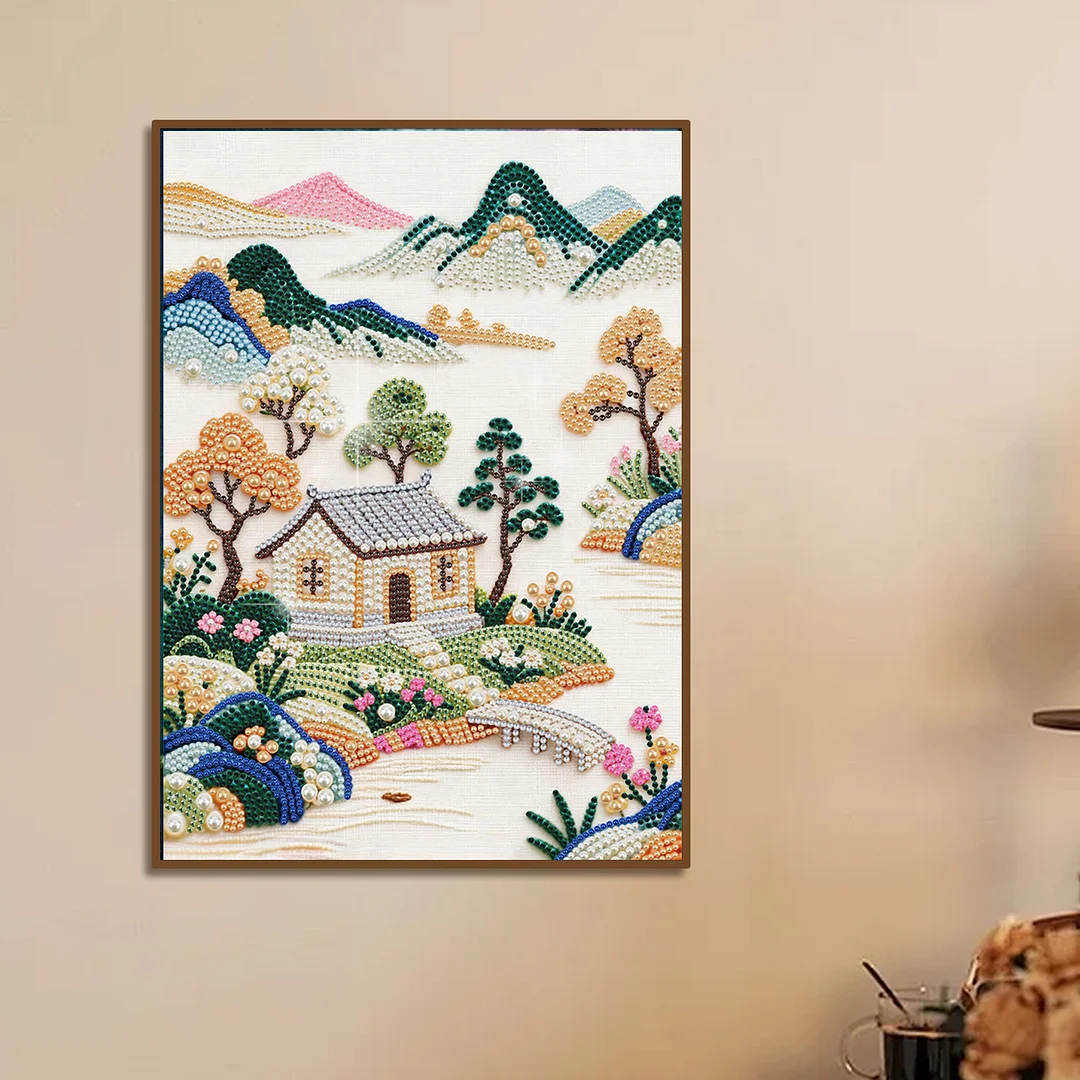 Diamond Painting - Partial Special Shaped Drill - Mountain Cottage(Canvas|30x40cm)
