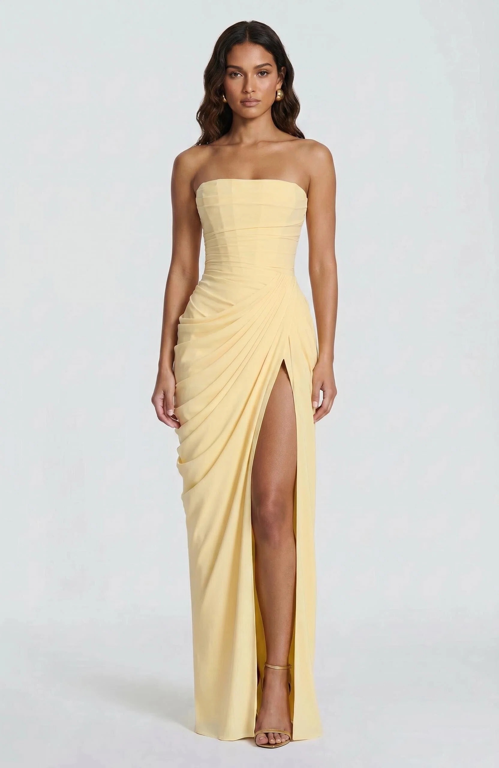 Cyra Maxi Dress - Lemon