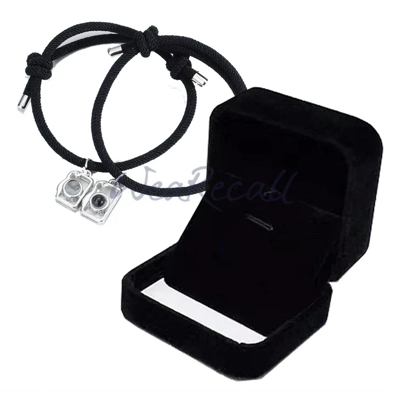 Hot Projector Custom Personalized Circle Photo Heart Shaped Bracelet 