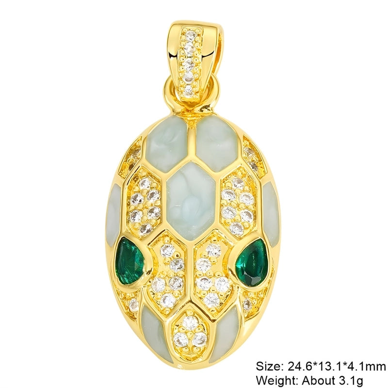 1 Piece 24.6*13.1*4.1mm Alloy Copper Color Block Pendant