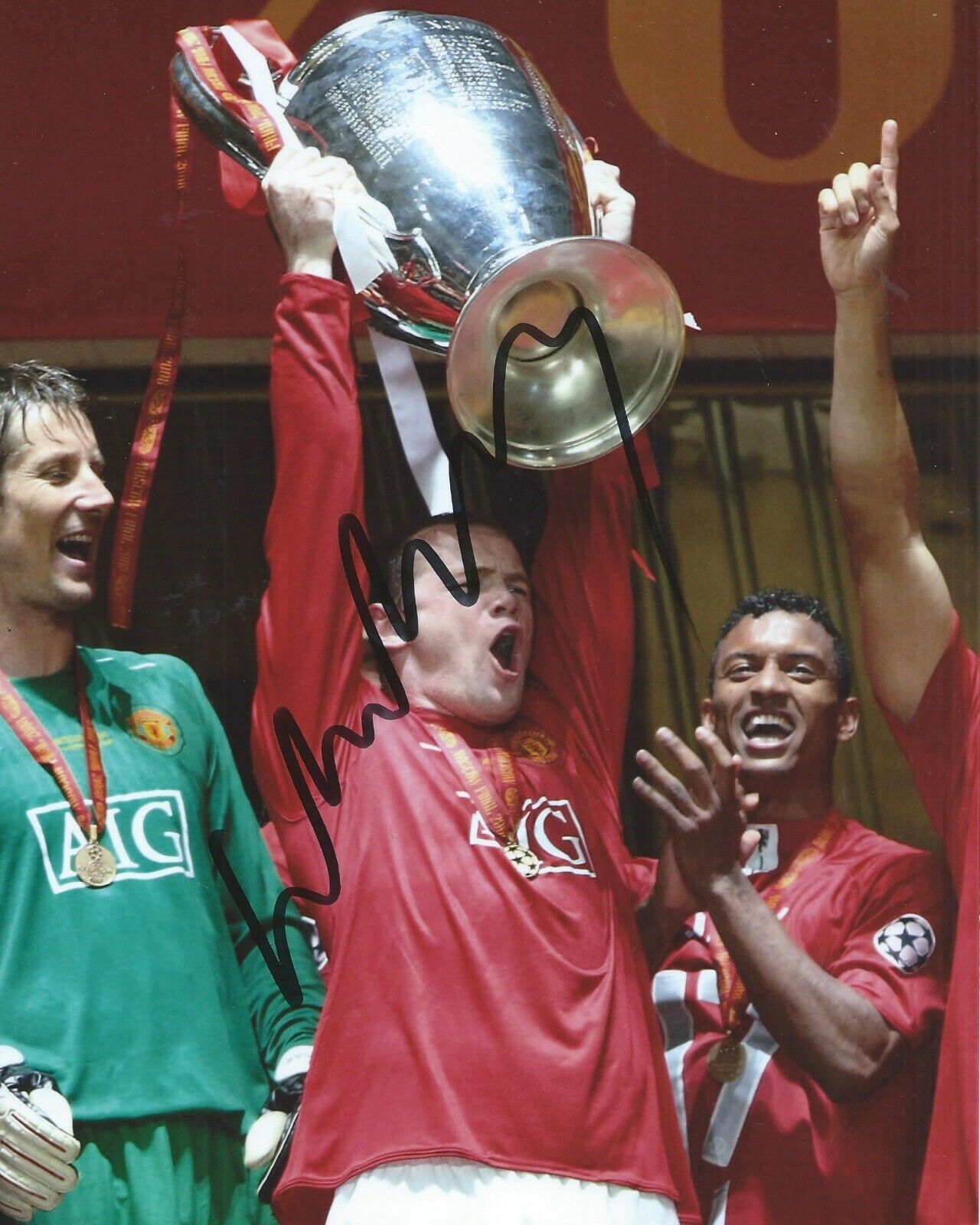 Wayne Rooney Signed 8×10 Photo Poster painting Manchester United Premier League Autographed COA