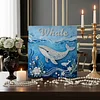 DIY Pearl Painting Whale for Home Wall Decor with Frame(30*30cm)