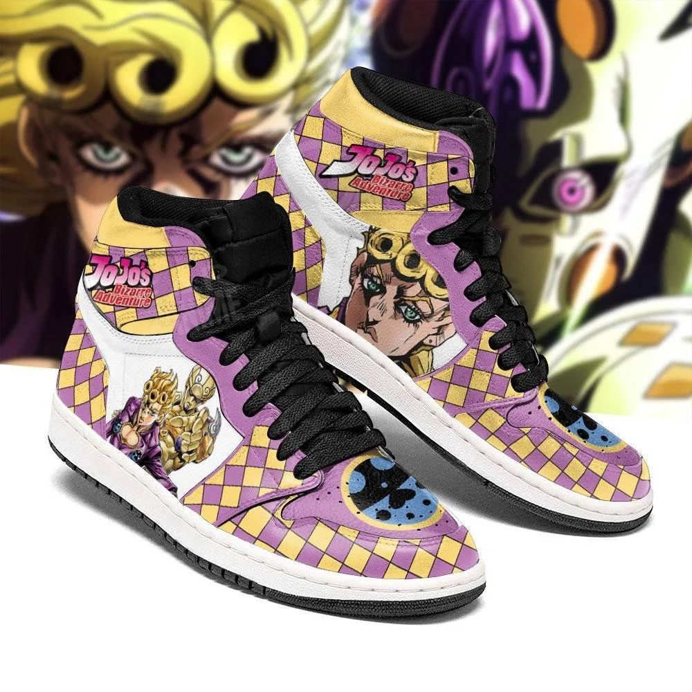 Kingofallstore - JoJo's Bizarre Adventure Sneakers Giorno Giovanna Anime Shoes