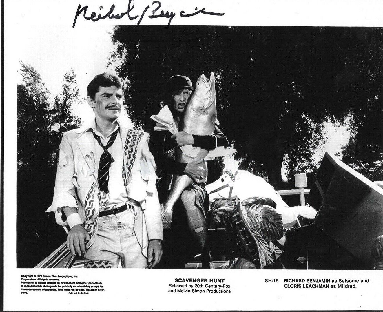 * RICHARD BENJAMIN * signed 8x10 Photo Poster painting * SCAVENGER HUNT * COA * 1