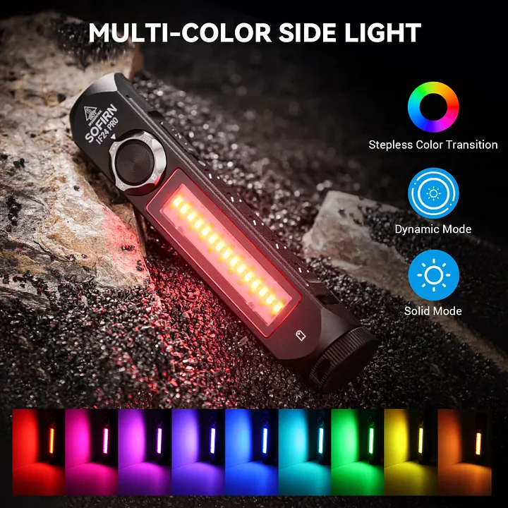 Sofirn IF24 PRO Flashlight 1800 Lumens SFT40 Buck Driver RGB Light