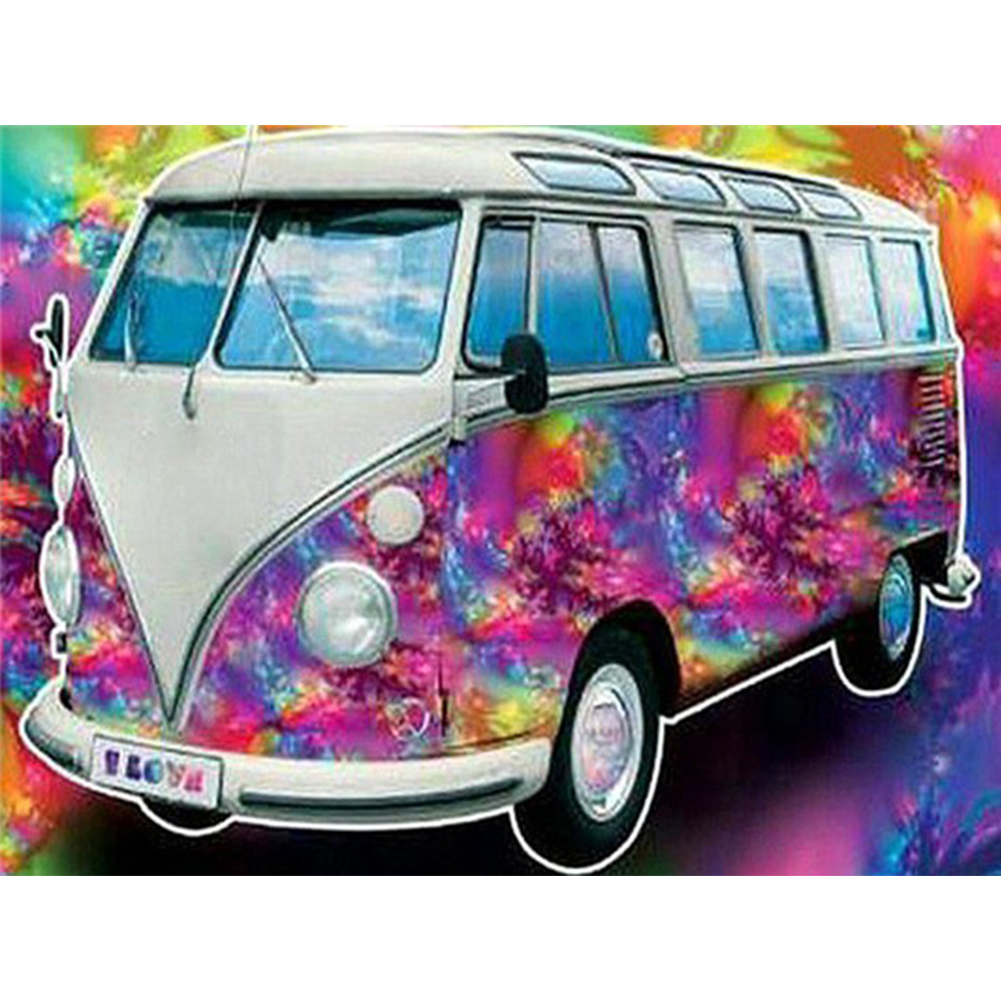 

40*30CM - Round Drill Diamond Painting - Car, 501 Original