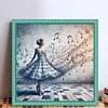 Girl In A Music Skirt-11CT Stamped Cross Stitch 50*50cm/19.69*19.69in tapestrymarket